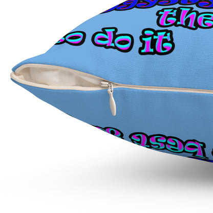doggystyle - Spun Polyester Square Pillow - (light blue)
