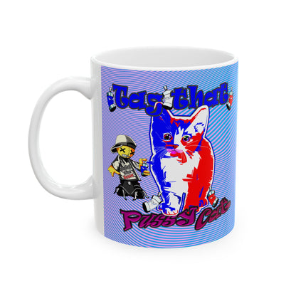 tag that - White Mug (light blue-purple wave)
