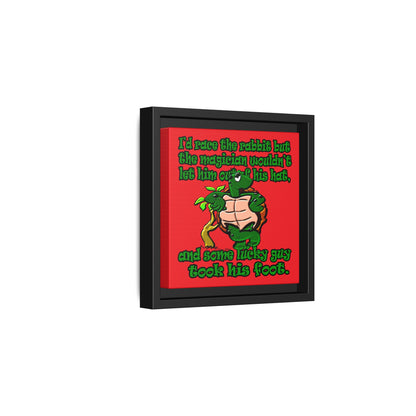 turtle race - framed canvas art (red)