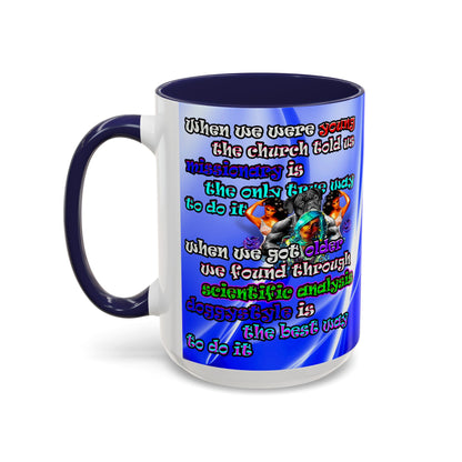 doggystyle - Accent Mug (blue-white wave)