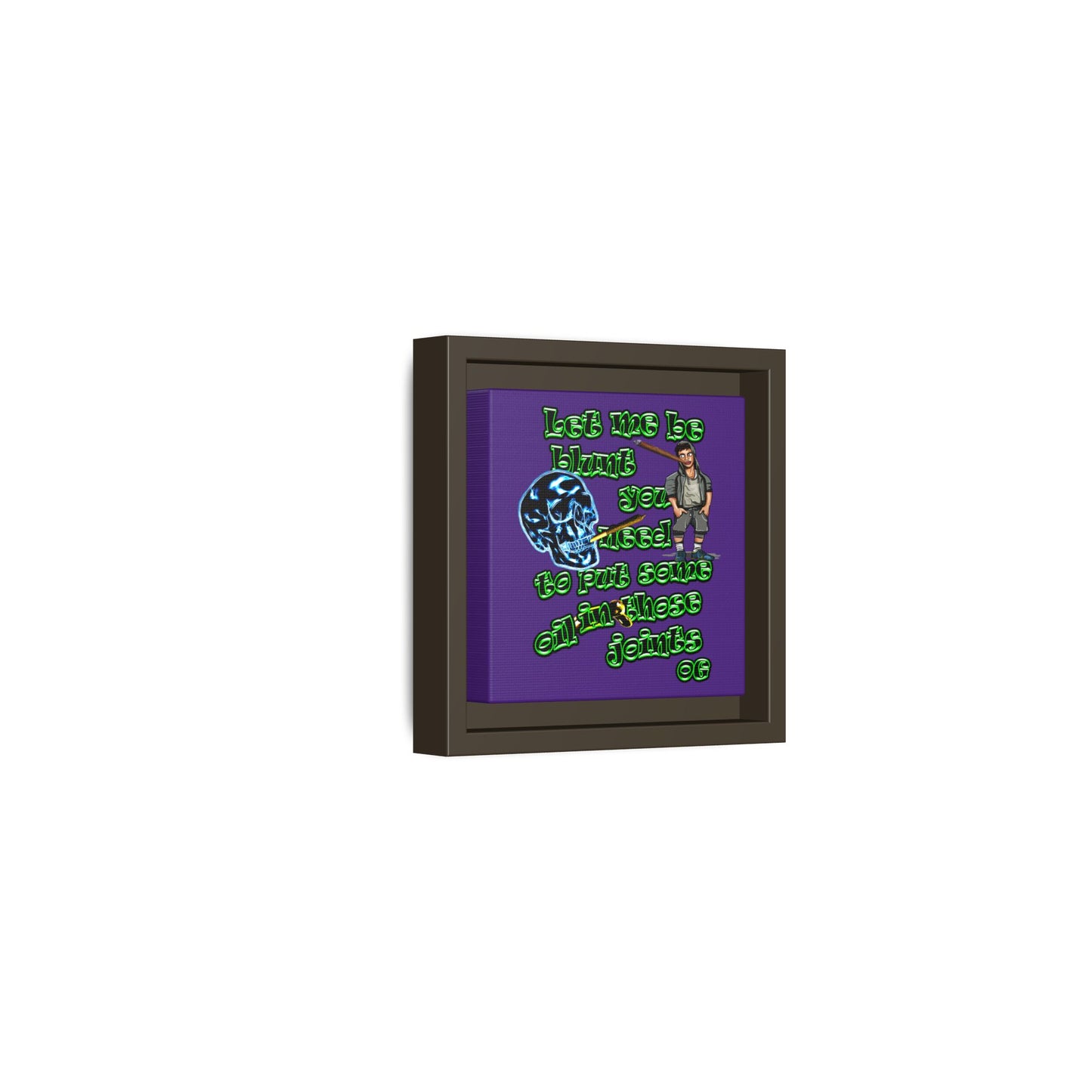 og - framed canvas art (purple)