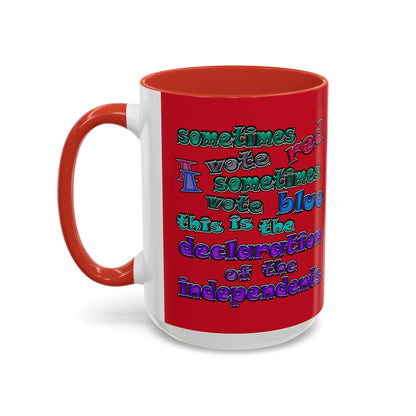 declaration of the independents - Accent Mug (dark red)
