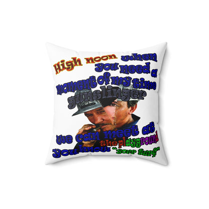 high noon - Spun Polyester Square Pillow - (white)