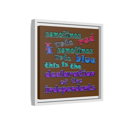 declaration of the independents - framed canvas art (brown)