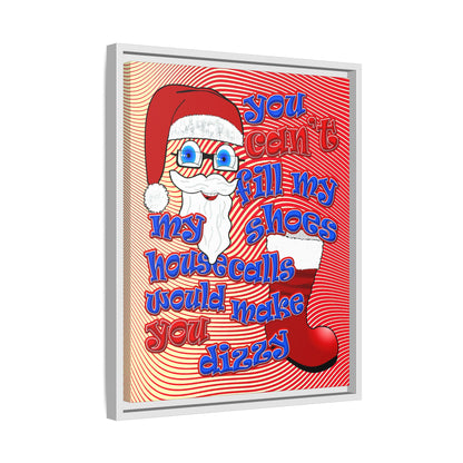 santa's shoes - framed canvas art (yellow-orange wave)