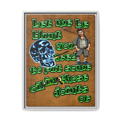 og - framed canvas art (brown papyrus)