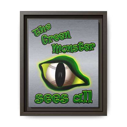 green monster - framed canvas art (brushed nickel)