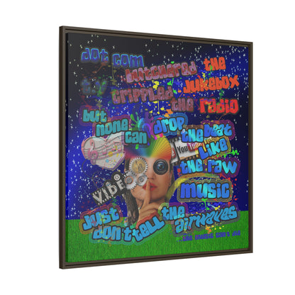 drop the beat - framed canvas art ('snoops' background)