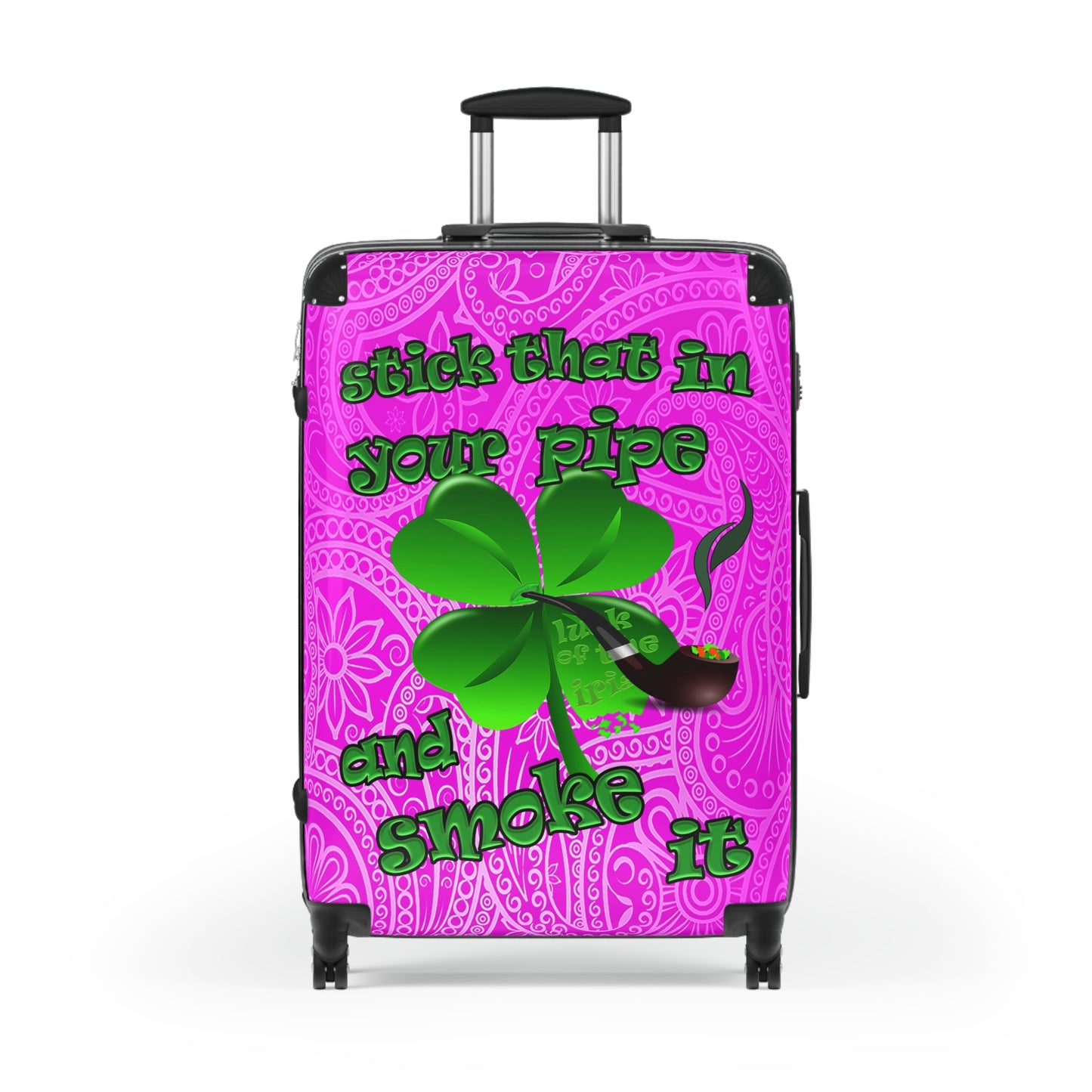 stick that in your pipe and smoke it - Suitcase (pink swirl)