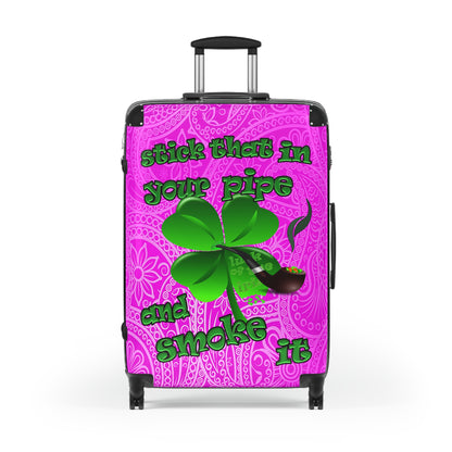stick that in your pipe and smoke it - Suitcase (pink swirl)