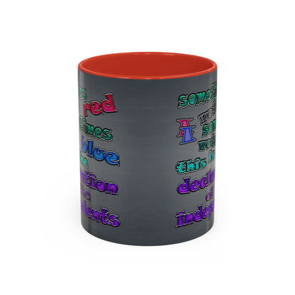 declaration of the independents - Accent Mug (grey-light grey)