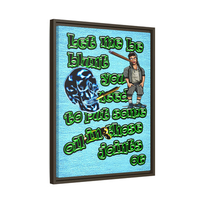 og - framed canvas art (faded blue)