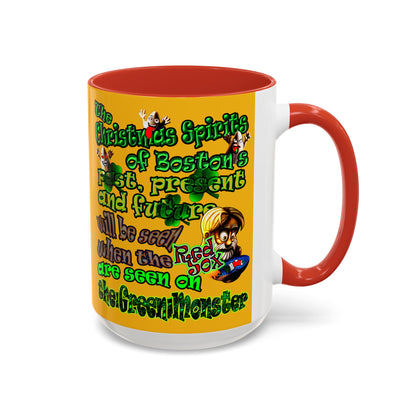 christmas spirits of boston - Accent Mug (yellow)
