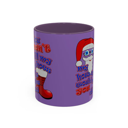 santa's shoes - Accent Mug (light purple)