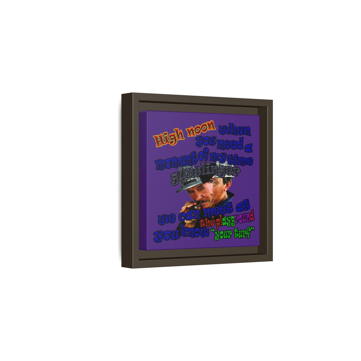 high noon - framed canvas art (purple)
