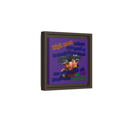 high noon - framed canvas art (purple)