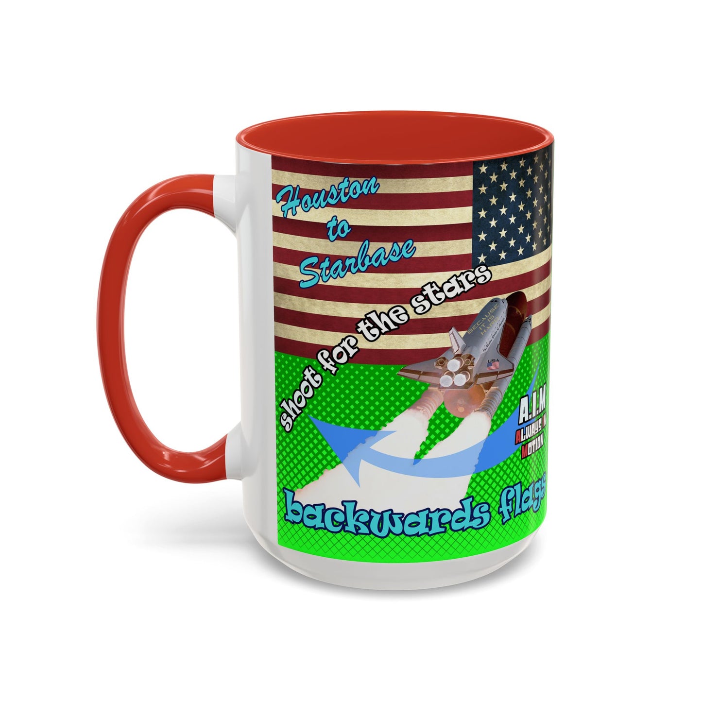 shoot for the stars - Accent Mug (logo green)
