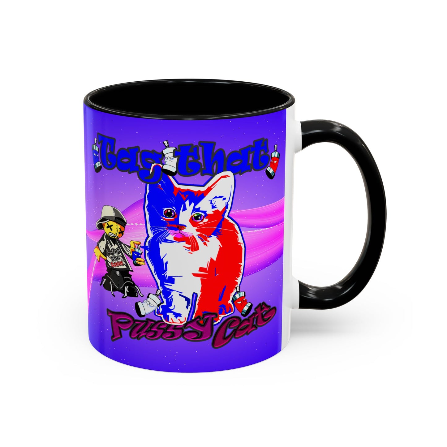 tag that - Accent Mug (purple-pink wave)