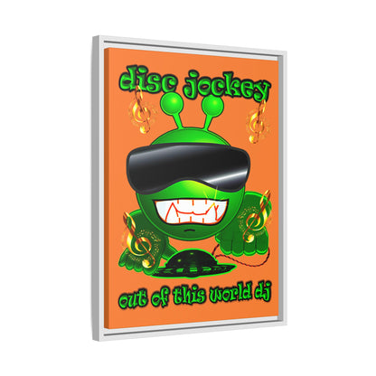 disc jockey - framed canvas art (crusta)