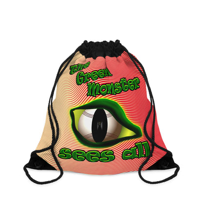 green monster - Drawstring Bag (yellow-orange wave)