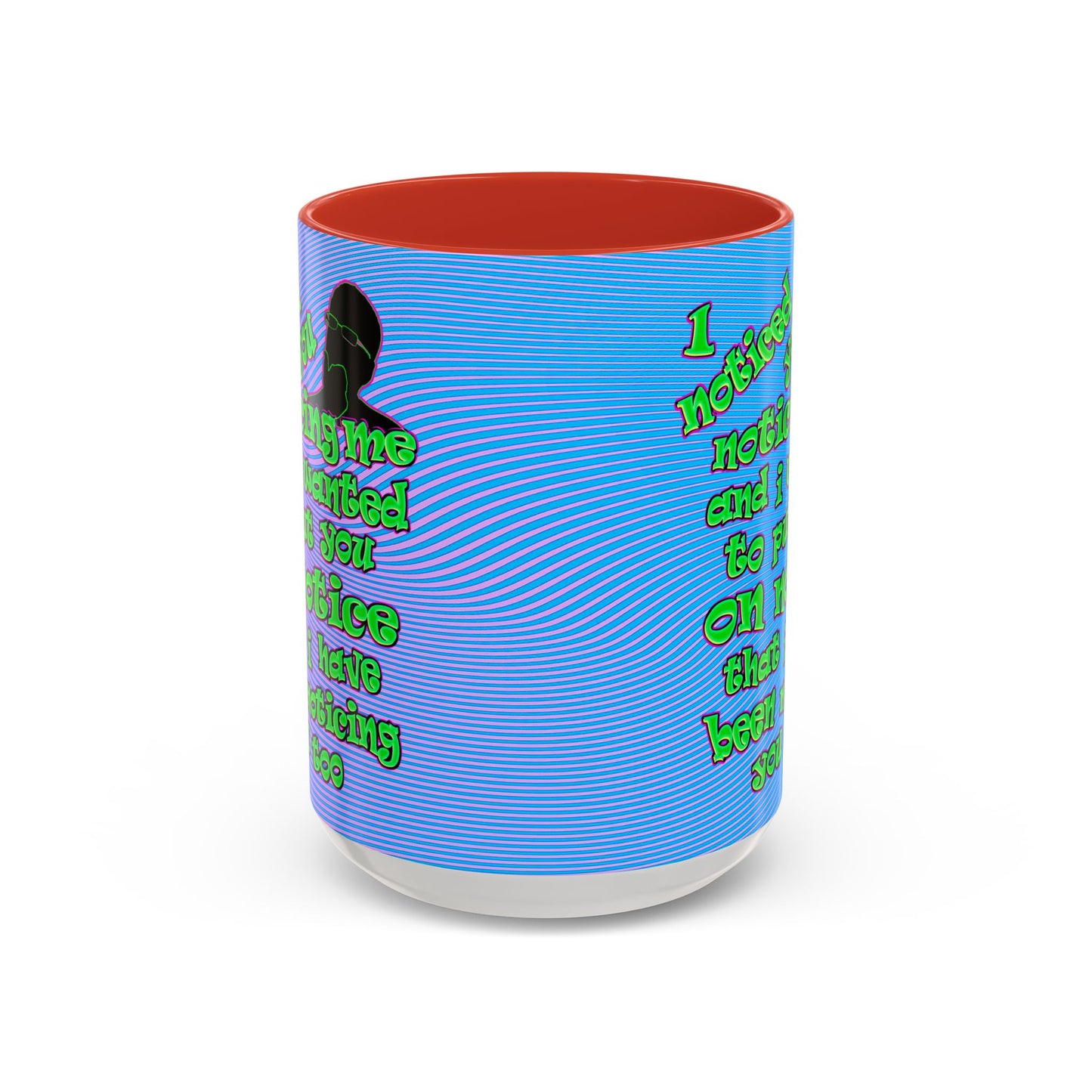 noticed you noticing - Accent Mug (light blue-purple wave)