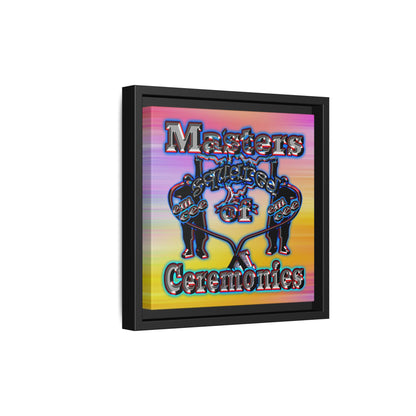 em cee squared - framed canvas art (color blur)