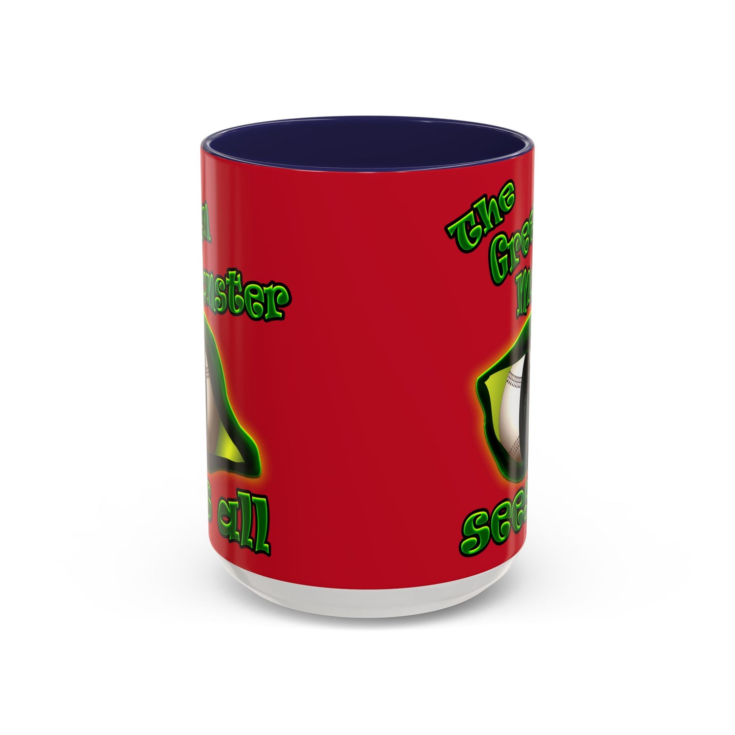 green monster - Accent Mug (dark red)