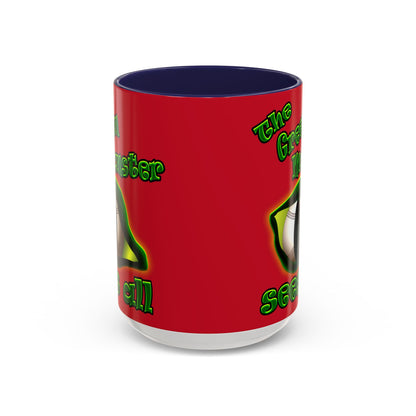 green monster - Accent Mug (dark red)