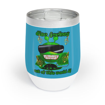 disc jockey - Chill Wine Tumbler (turquoise)