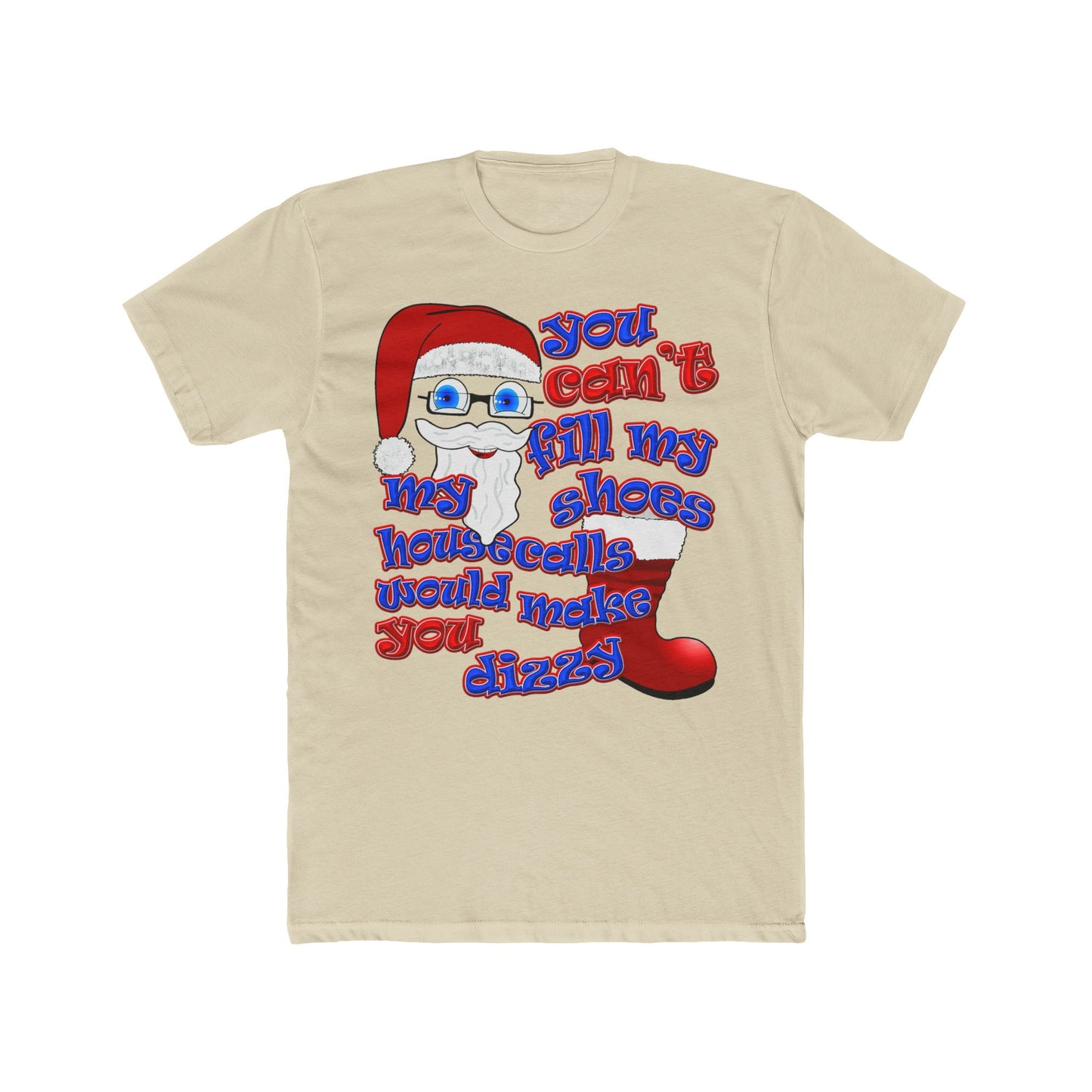 santa's shoes - Men's Cotton Crew Tee