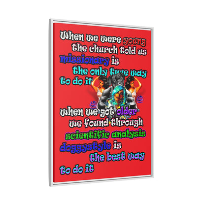 doggystyle - framed canvas art (red)