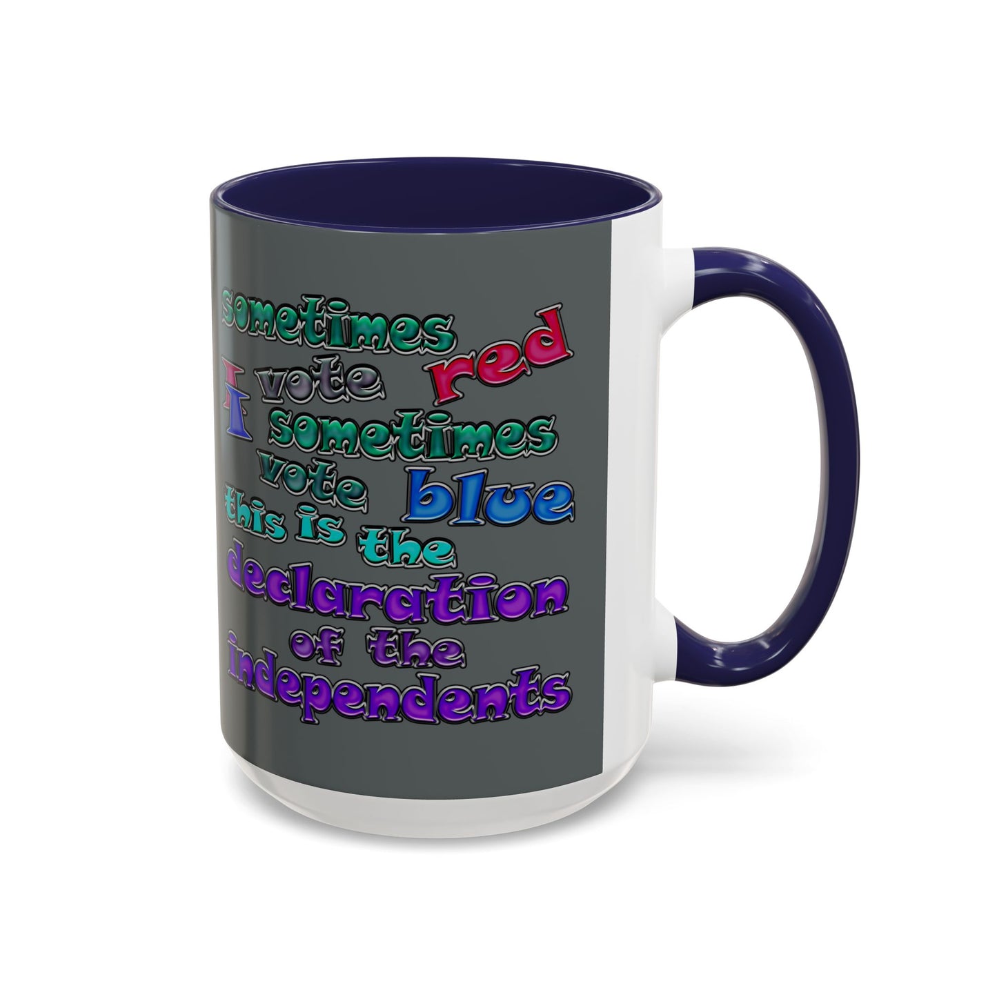 declaration of the independents - Accent Mug (dark grey)
