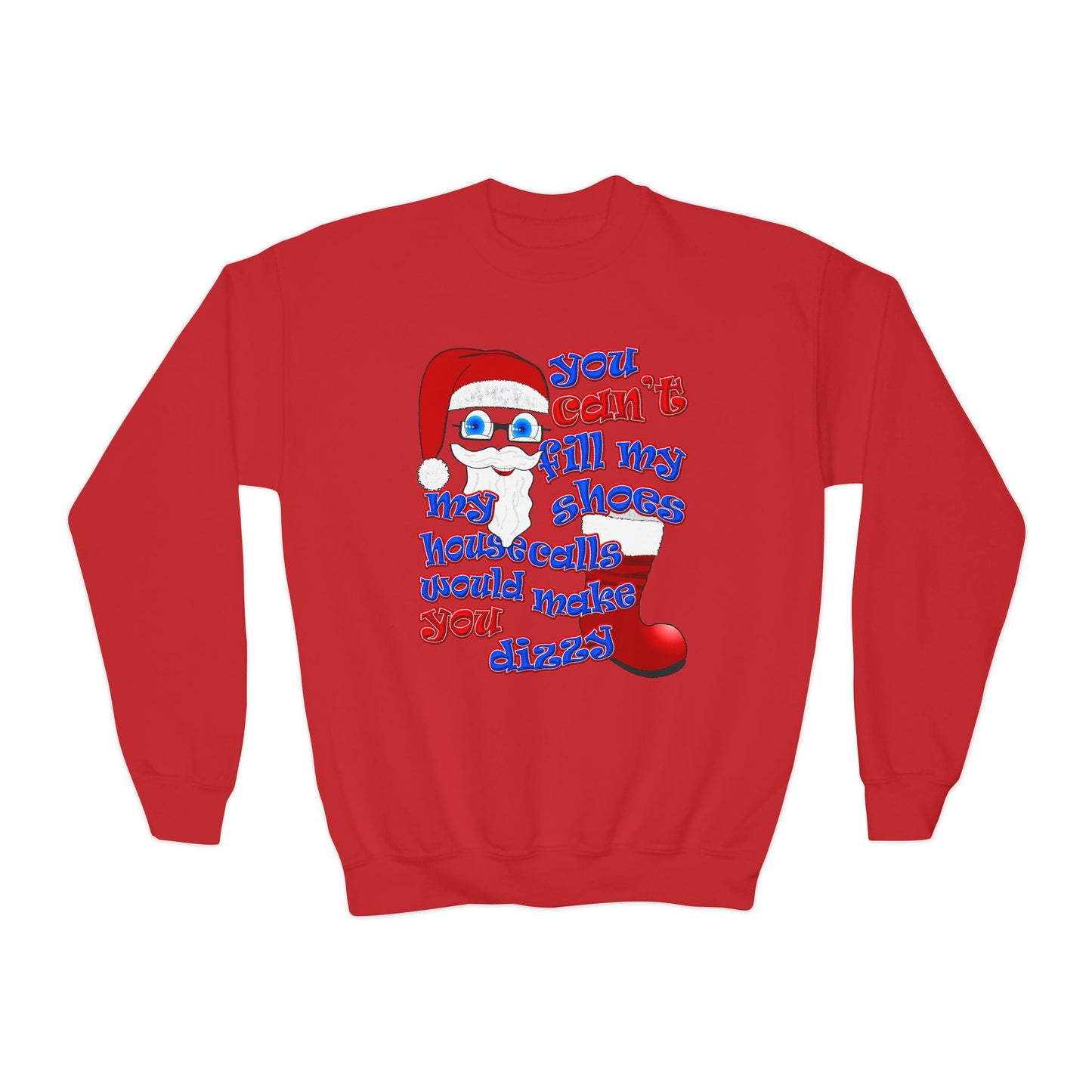 santa's shoes - Youth Crewneck Sweatshirt