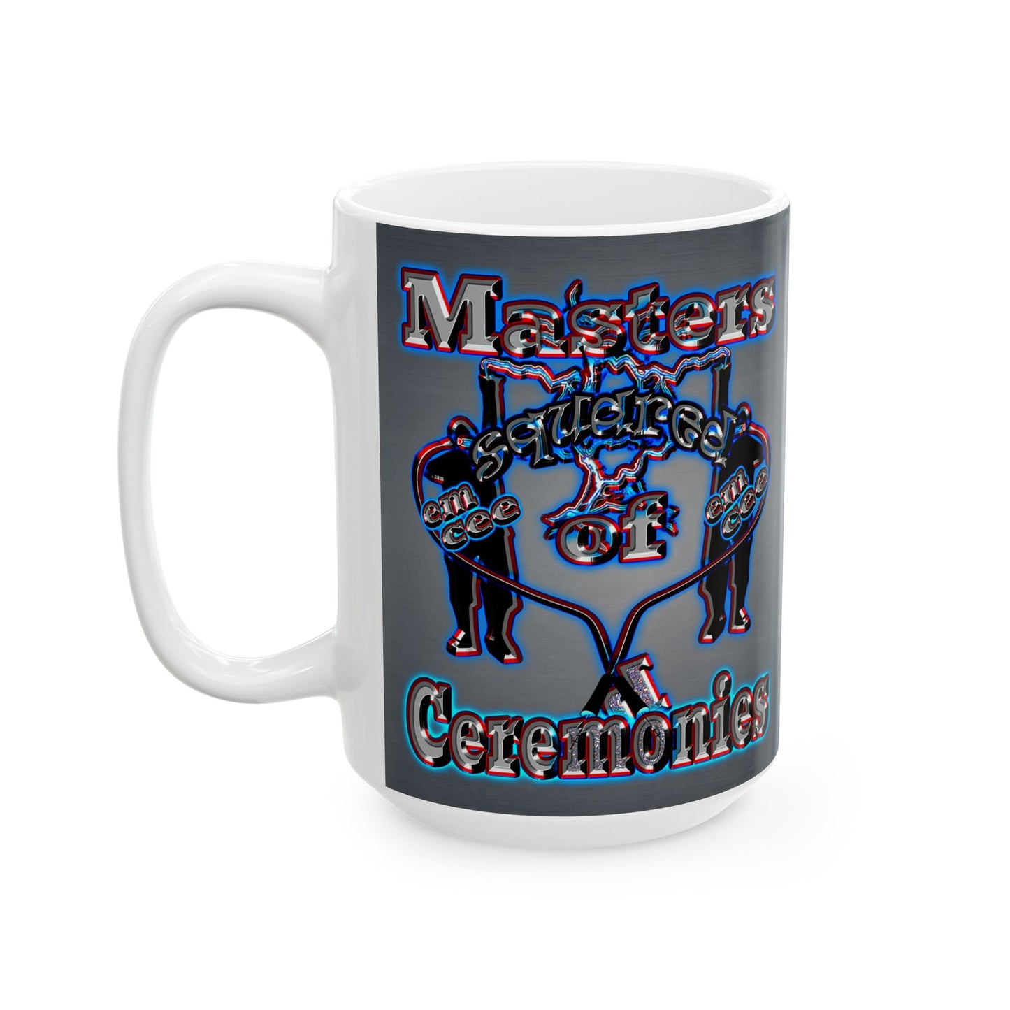 em cee squared - White Mug (grey-light grey)