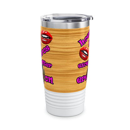 hoes b4 bros - Ringneck Tumbler, 20oz (butterscotch wood finish)