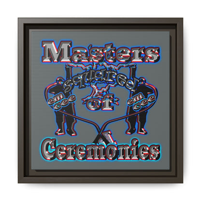 em cee squared - framed canvas art (dark grey)