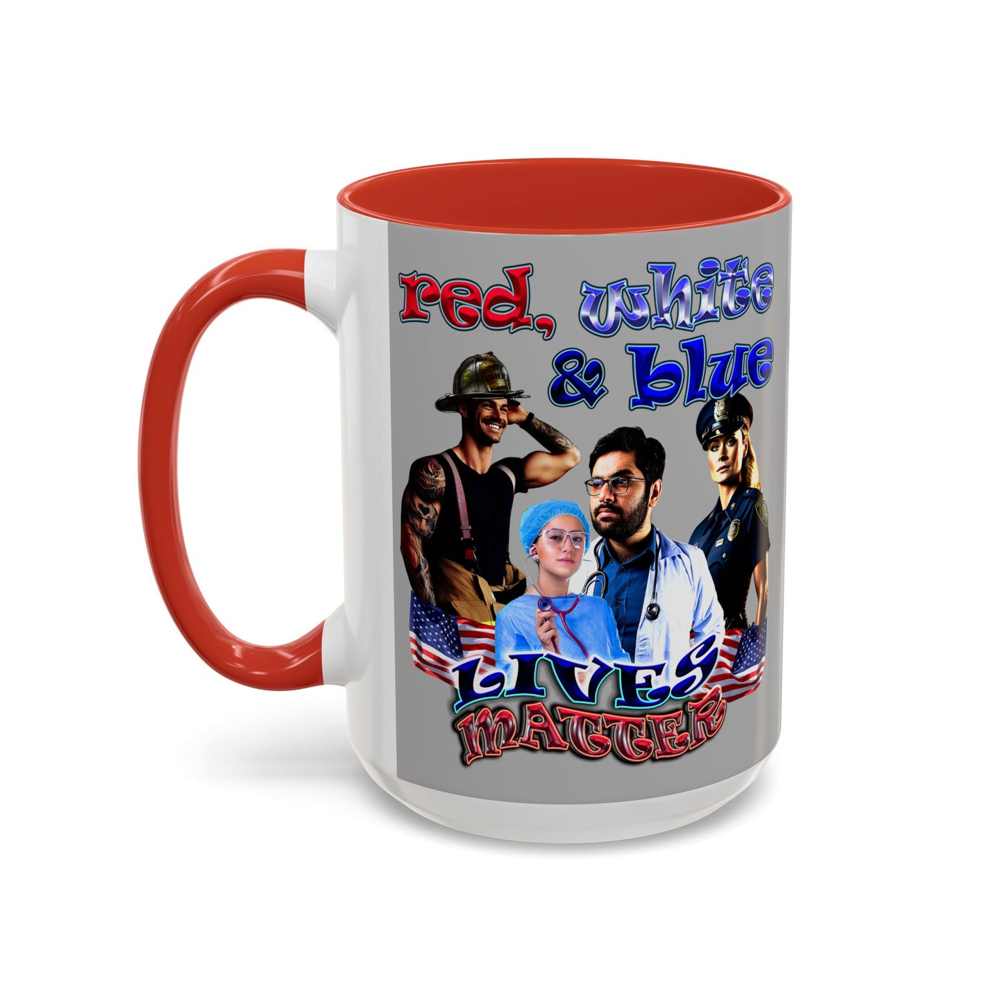 rw&b lives matter - Accent Mug (light grey)
