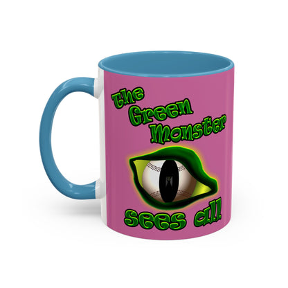 green monster - Accent Mug (light pink)