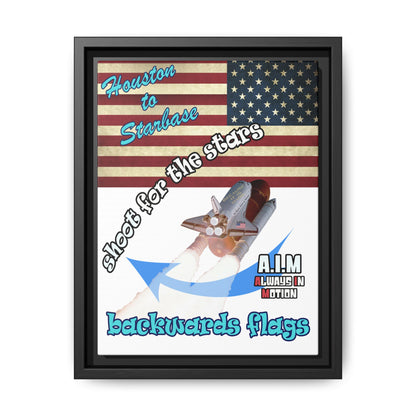 shoot for the stars - framed canvas art (white)
