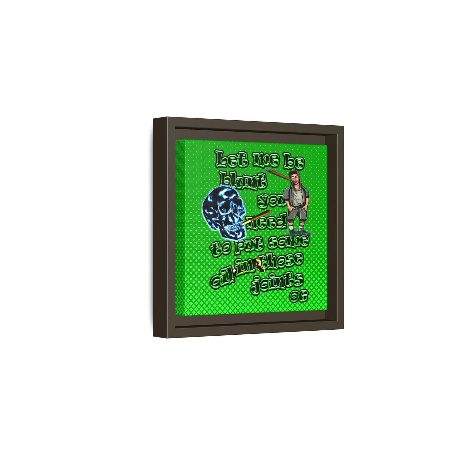 og - framed canvas art (logo green)