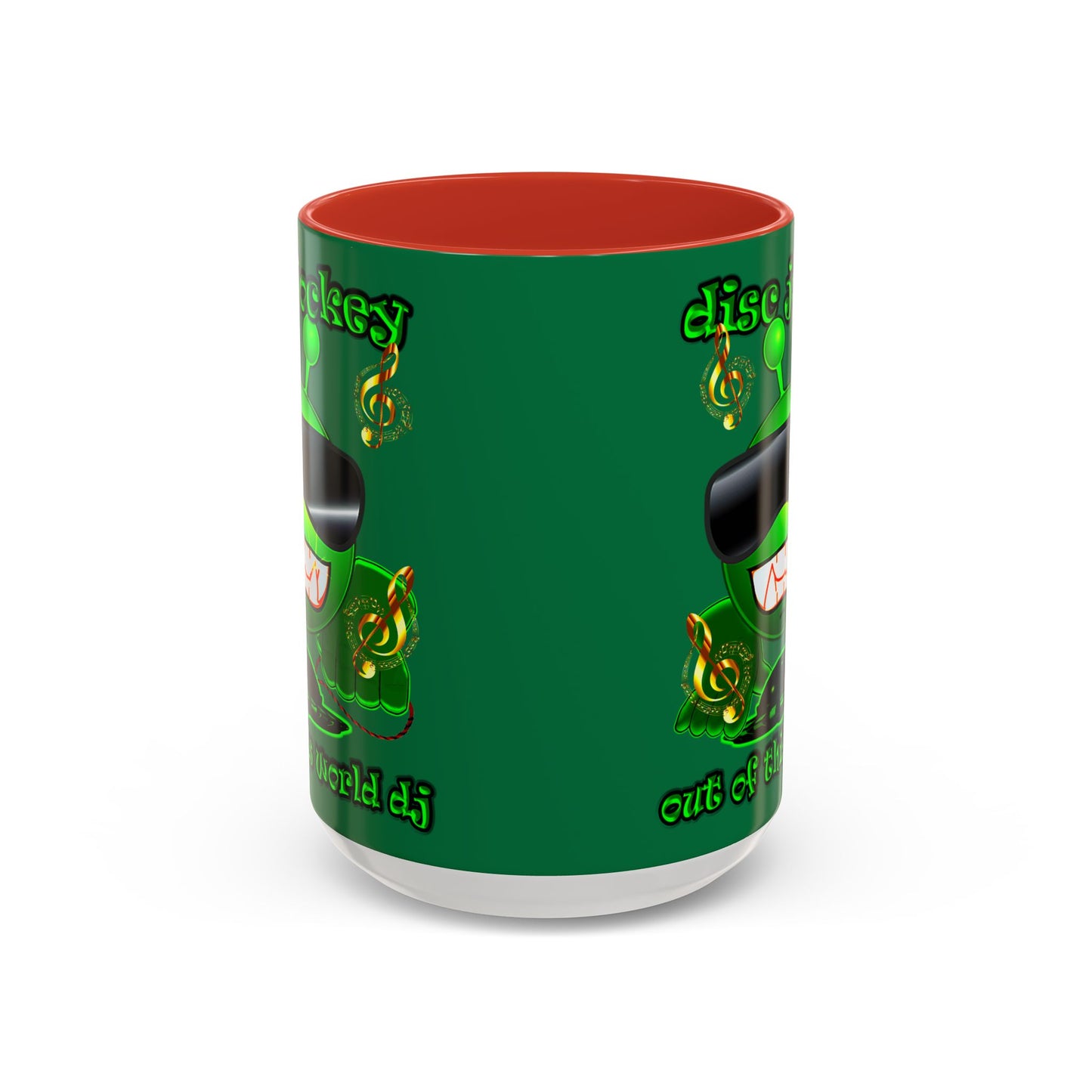 disc jockey - Accent Mug (dark green)
