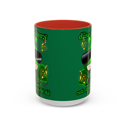 disc jockey - Accent Mug (dark green)