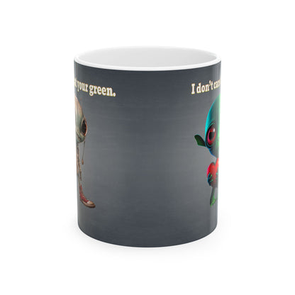 I don't care that your grey - White Mug (grey-light grey)