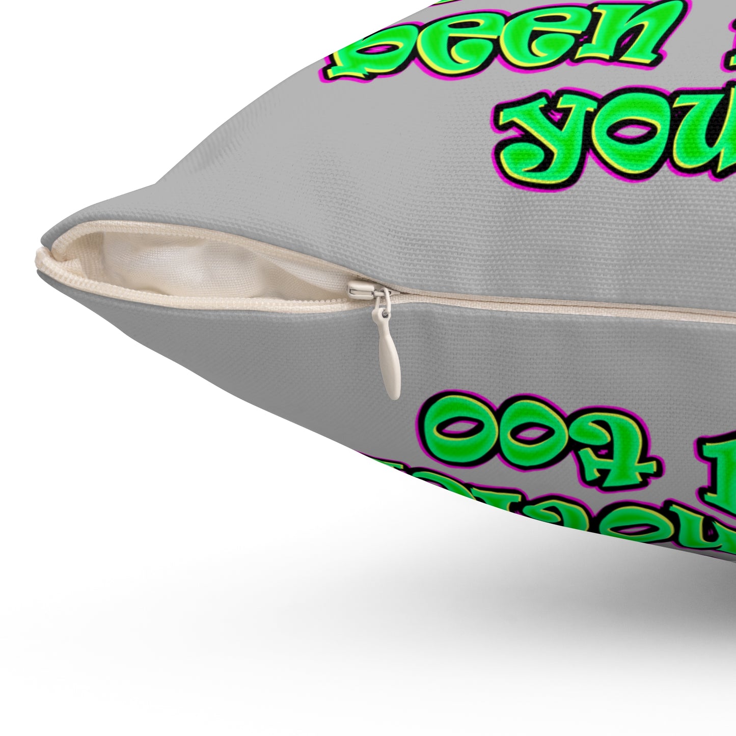 noticed you noticing - Spun Polyester Square Pillow - (light grey)