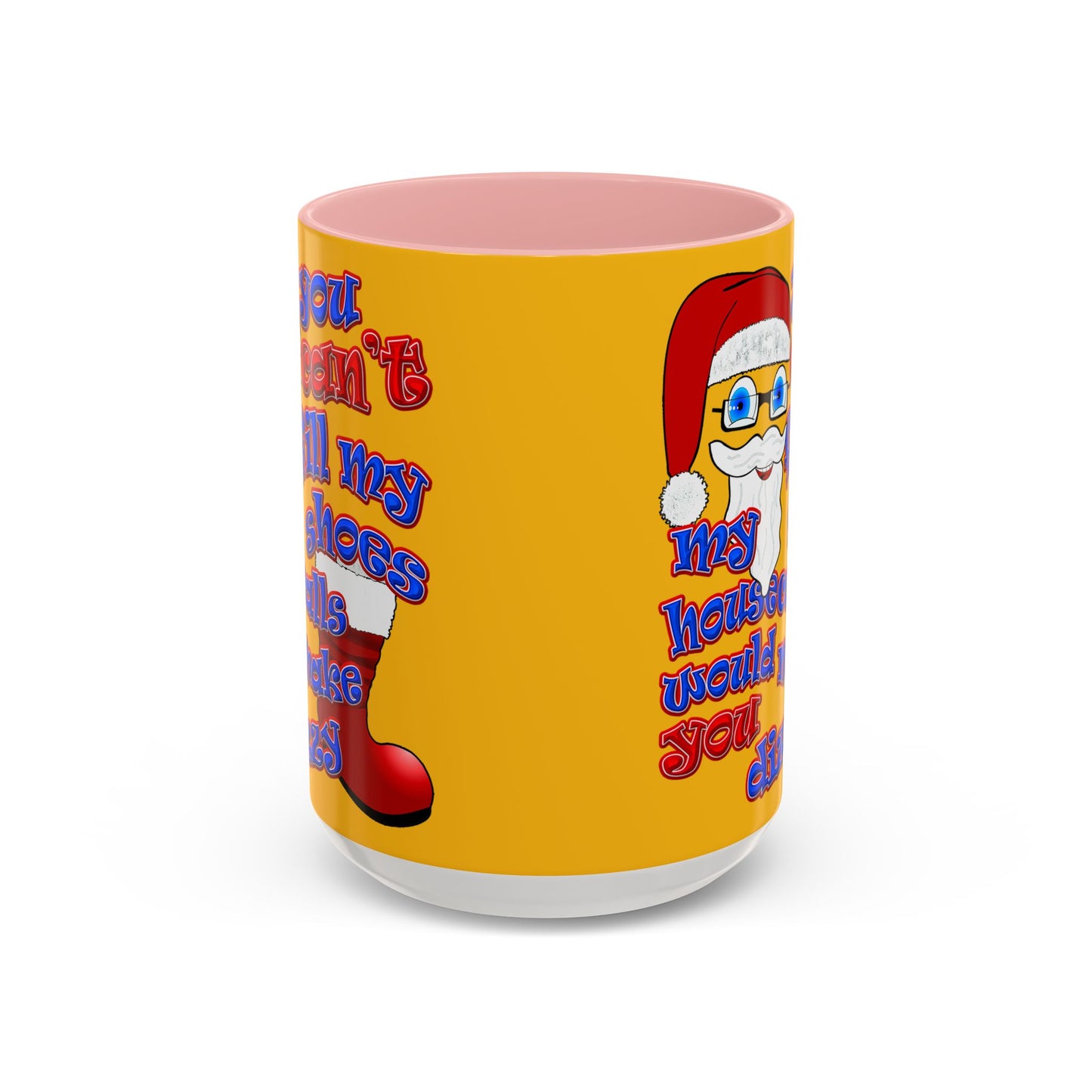 santa's shoes - Accent Mug (yellow)