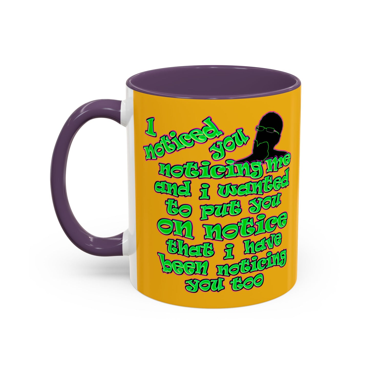 noticed you noticing - Accent Mug (yellow)