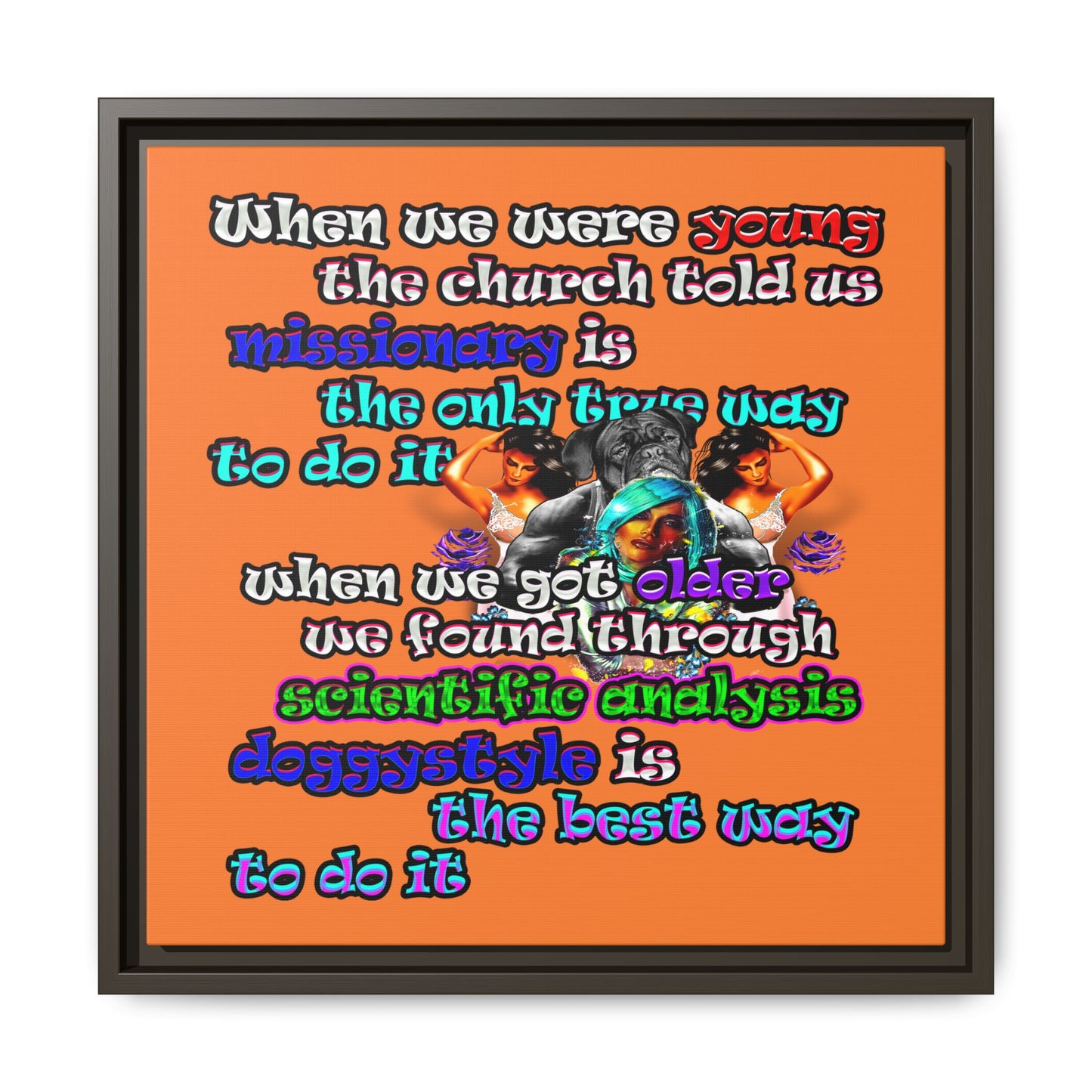 doggystyle - framed canvas art (crusta)