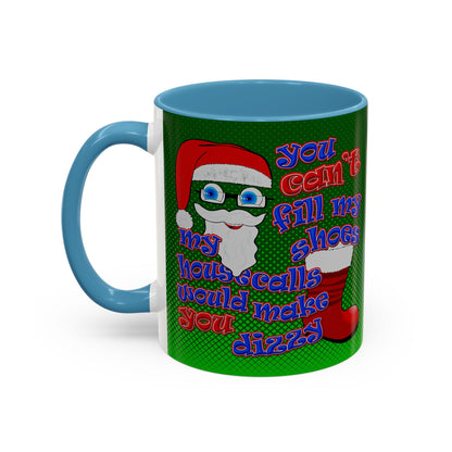 santa's shoes - Accent Mug (logo green)