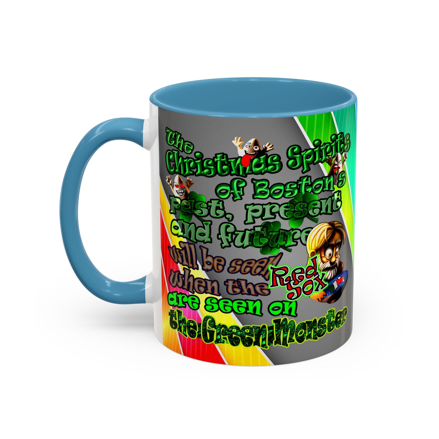 christmas spirits of boston - Accent Mug (rainbow split)