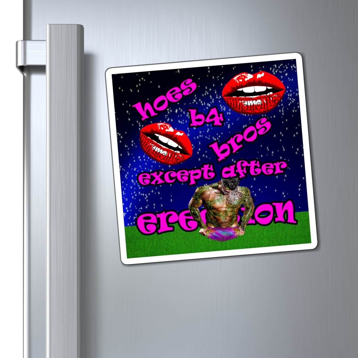 hoes b4 bros - Magnets - ('snoops' background)